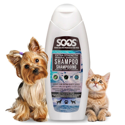 Natural Dead Sea Extra Strength Mineral Rich Pet Shampoo: Dogs & Cats