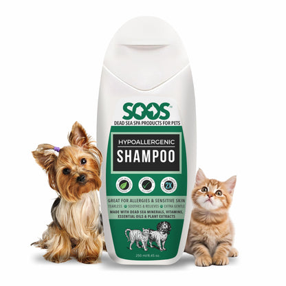 Natural Dead Sea Hypoallergenic Pet Shampoo For Dogs & Cats