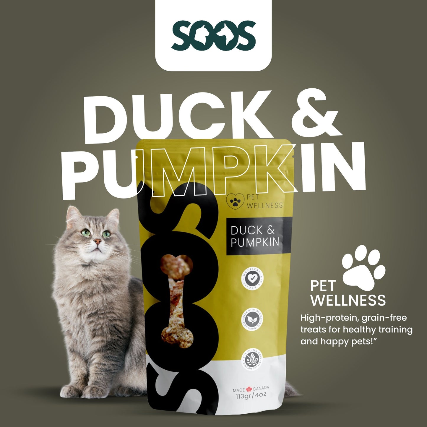 Soos Pets Duck & Pumpkin Wellness Treats