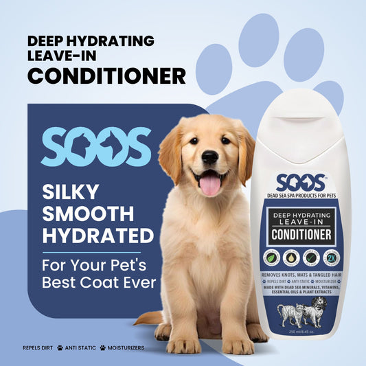 Natural Dead Sea Deep Hydrating Leave-In Pet Conditioner: Dogs & Cats