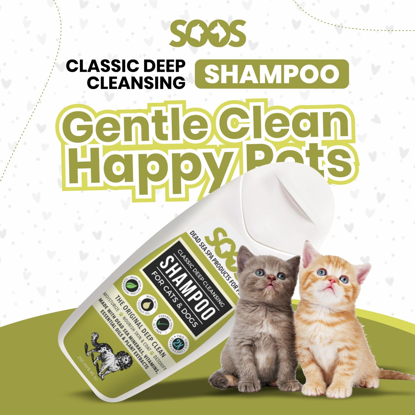 Natural Dead Sea Classic Deep Cleansing Pet Shampoo For Dogs & Cats