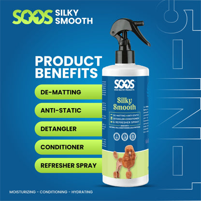 Silky Smooth 5-in-1 Leave-on Conditioning Spray for Dogs and Cats by Soos Pets