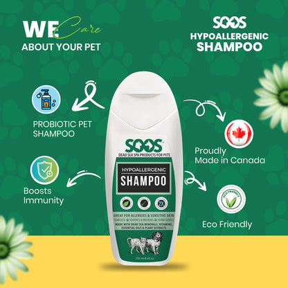 Natural Dead Sea Hypoallergenic Pet Shampoo For Dogs & Cats