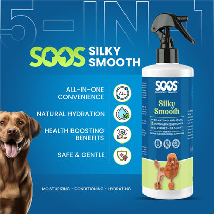 Silky Smooth 5-in-1 Leave-on Conditioning Spray for Dogs and Cats by Soos Pets