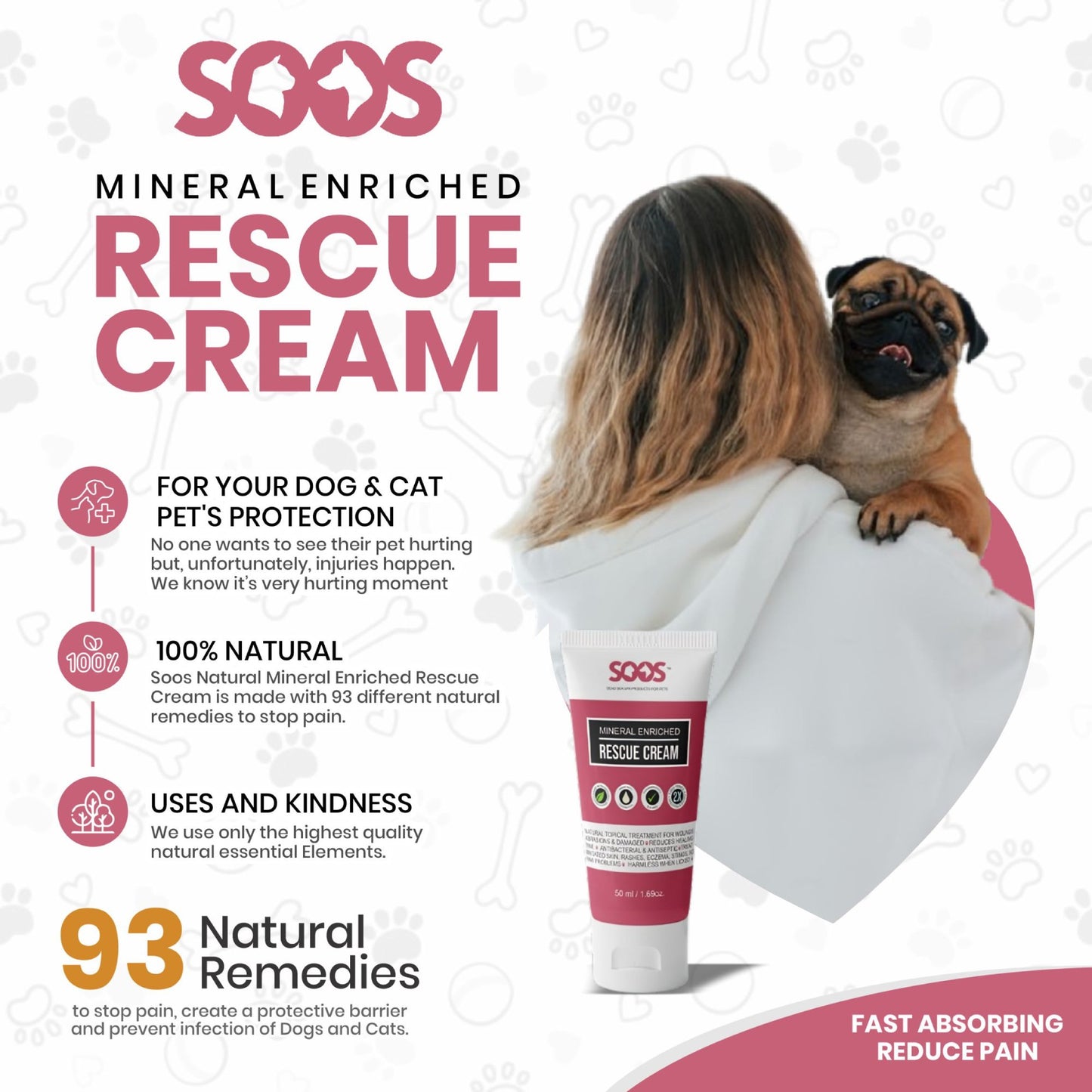 Natural Dead Sea Mineral Enriched Pet Rescue Cream